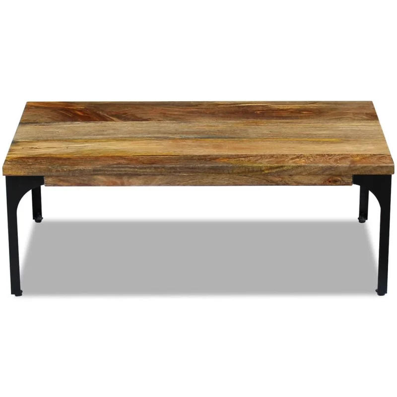 vidaXL Table basse pour salon Table d'appoint Bois de manguier 100 x 60 x 35 cm