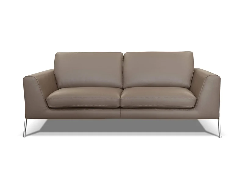 Alkove - canapé moderne en cuir Kutina, 3 places, TAUPE