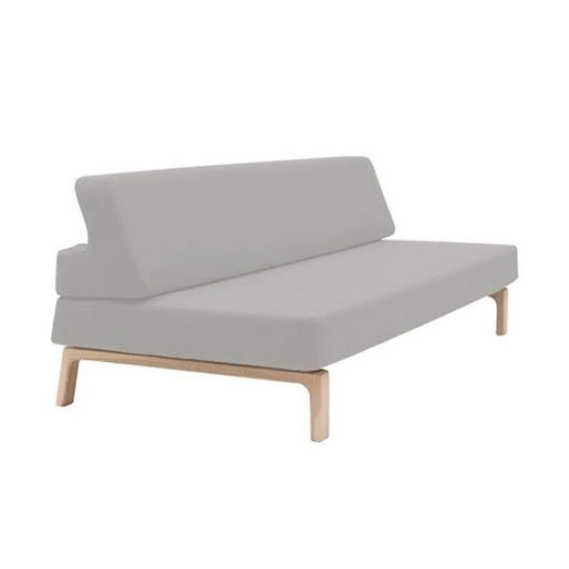 Softline Canapé lit Lazy Style scandinave en Tissu Gris Clair Couchage 134 * 200cm