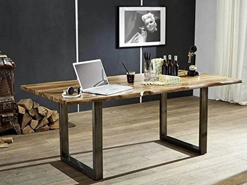 Table à manger 180x90cm - Bois massif de palissandre laqué (Noble Unique) - SYDNEY #0302