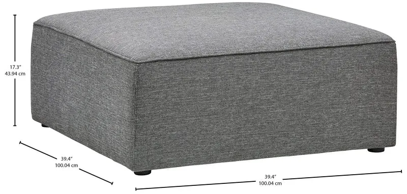 Marque Amazon - Rivet Audrey - Repose-pieds moderne, largeur 99 cm, Gris tempête