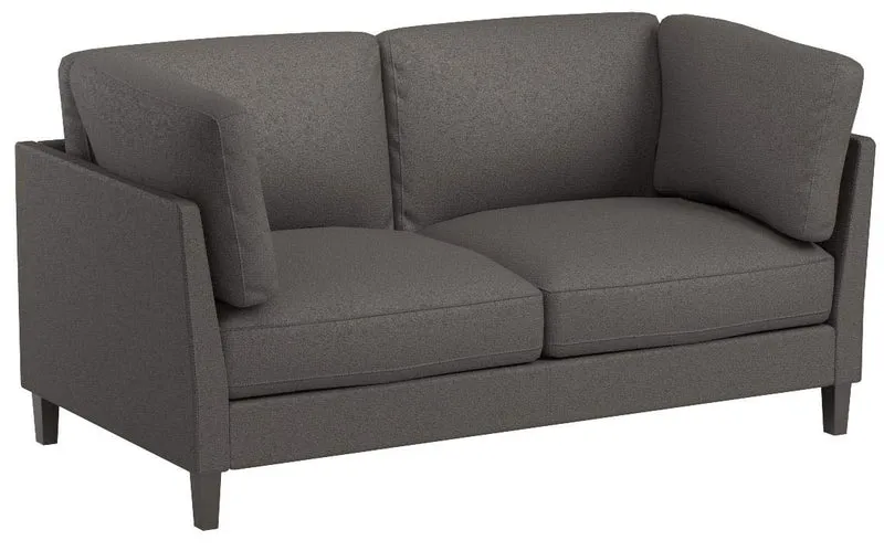 Marque Amazon - Rivet Midtown - canapé moderne à coussins amovibles, 174 cm, Charbon