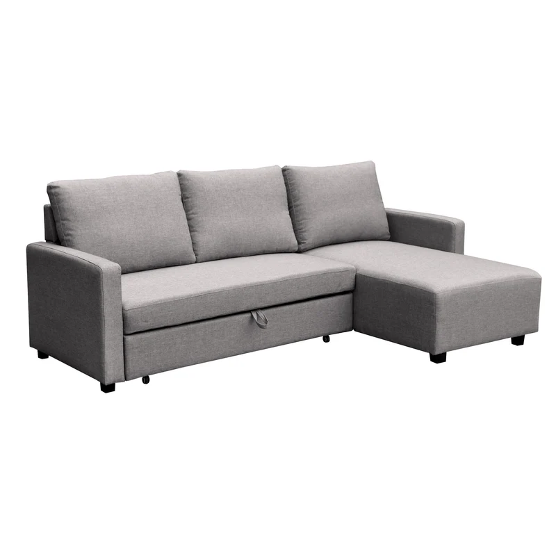 Furniture 247 Canapé en L interchangeable- Gris