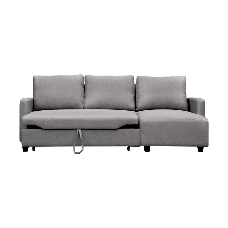 Furniture 247 Canapé en L interchangeable- Gris
