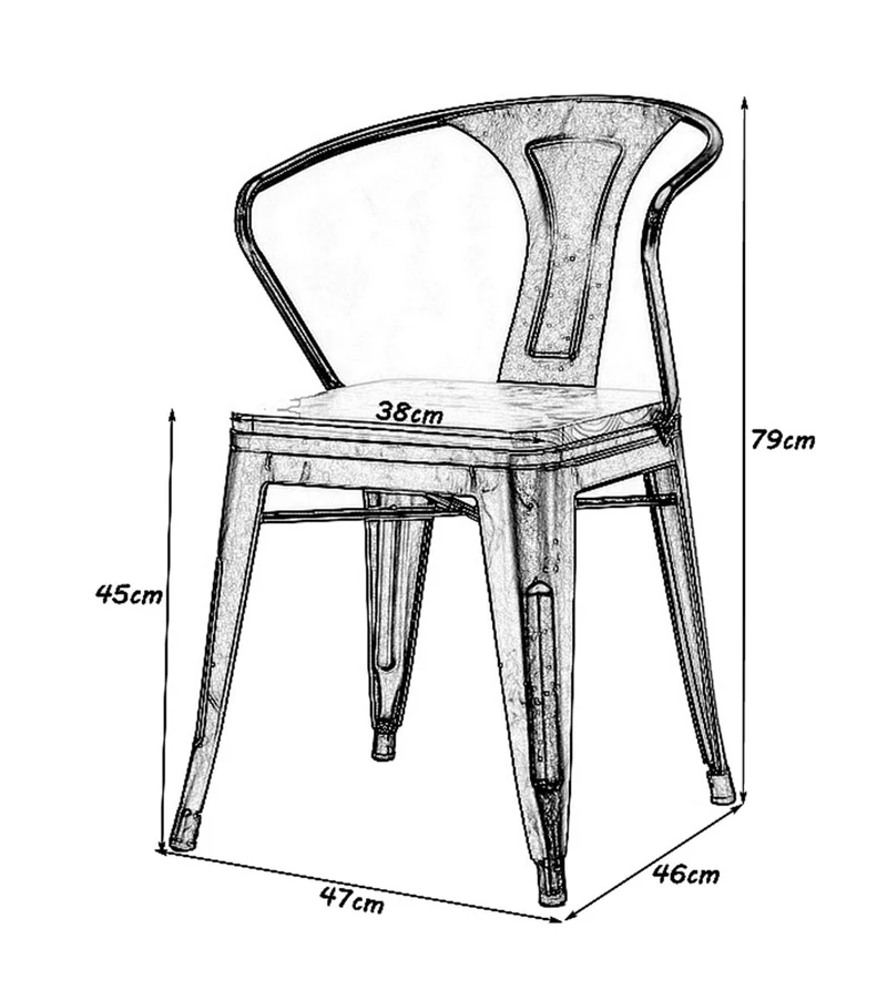 Tabouret de bar bois massif tabouret haut cuisine salle à manger chaise dossier chaise haute loisirs siège rétro table ronde rétro design industriel (Couleur : NOIR)