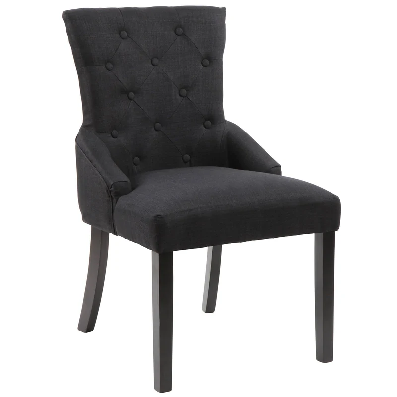 Chaise de Salle à Manger - Lot de 2/4, Couleurs au Choix - Design Retro, Revêtement Tissu, Pied en Bois - Fauteuil, Cuisine,Salon