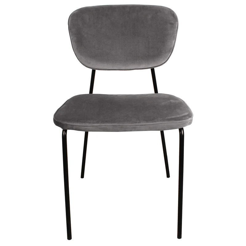 Nimara Lot de 2 Chaises de salle à manger en velours | Chaises de salle à manger et chaises de cuisine en tissu pour la table à manger
