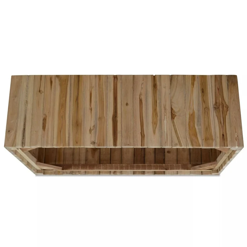 Luckyfu ce Table caffsono en véritable Bois de Teck 90 x 50 x 35 cm.Design Unique et moderno. Table de café Table Basse