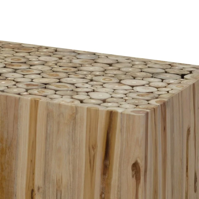 Luckyfu ce Table caffsono en véritable Bois de Teck 90 x 50 x 35 cm.Design Unique et moderno. Table de café Table Basse