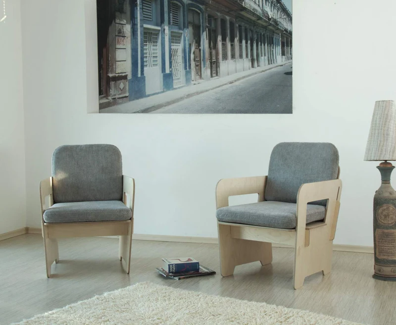 Marque Amazon - Movian - Chaise d'appoint Ruby, Gris clair