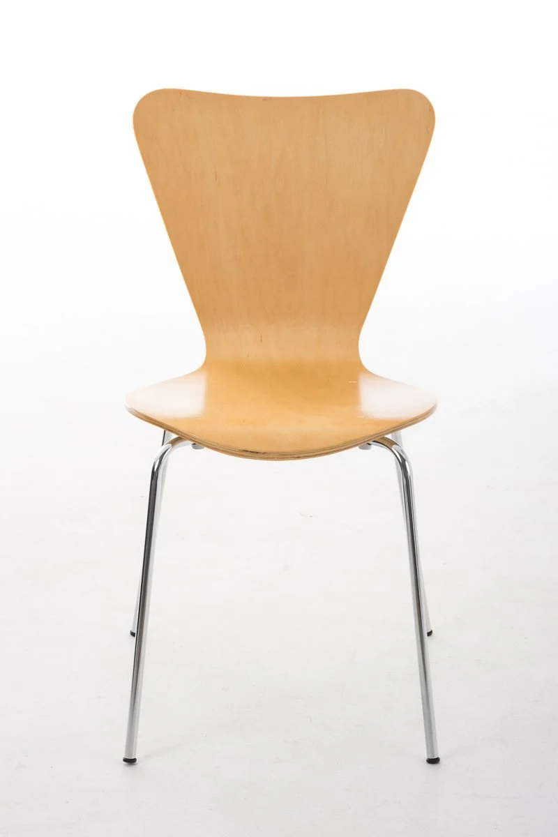 CLP Chaise Empilable Calisto en Bois - Assise Ergonomique - Chaise de Salle d'Attente en Bois Chaise, Hauteur Assise 45 cm -Couleurs au Choix: Nature
