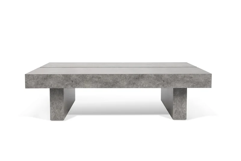 Delamaison Jinto Table, Aspect béton, Gris, 94 x 62 x 25 cm