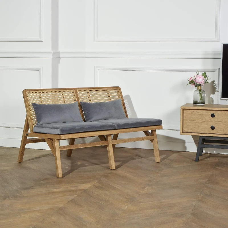 Robin des bois - Banquette en cannage, LALALA Chêne Clair
