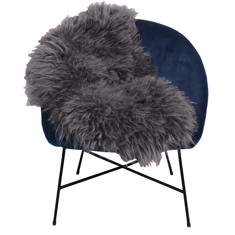 Nimara Fauteuil en velours | Fauteuil avec tissu en velours et accoudoirs | Fauteuil de salon avec confort et détente | Fauteuil de qualité en bleu, gris et rose