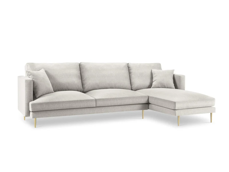 Milo Casa Canapé d'angle Droit, Flavio, 4 Places, Beige, 270x160x92