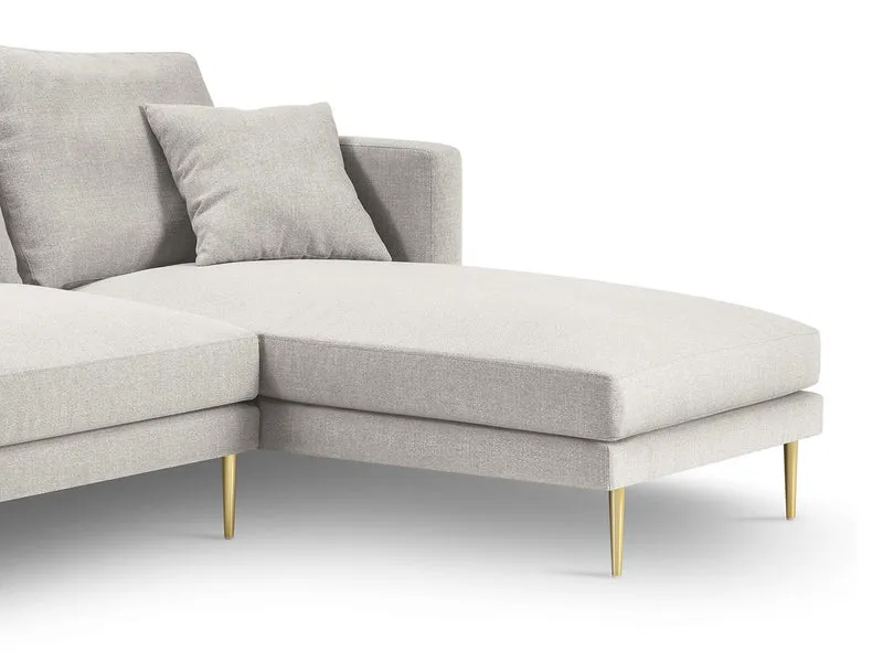 Milo Casa Canapé d'angle Droit, Flavio, 4 Places, Beige, 270x160x92