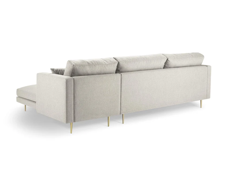 Milo Casa Canapé d'angle Droit, Flavio, 4 Places, Beige, 270x160x92