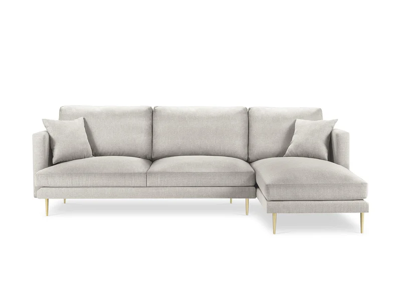 Milo Casa Canapé d'angle Droit, Flavio, 4 Places, Beige, 270x160x92