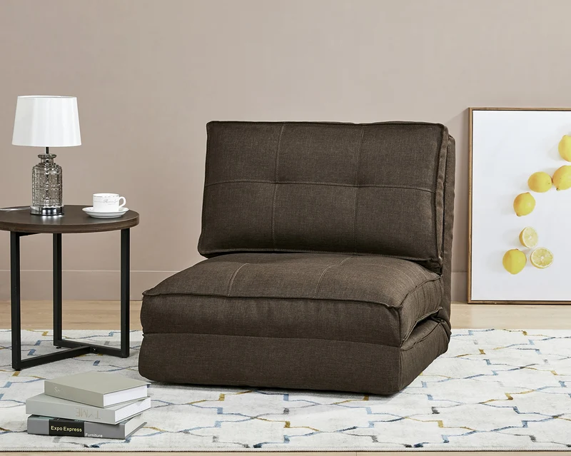 Artdeco Fauteuil Convertible chauffeuse Convertible Plusieurs Couleurs (Grand, Marron)