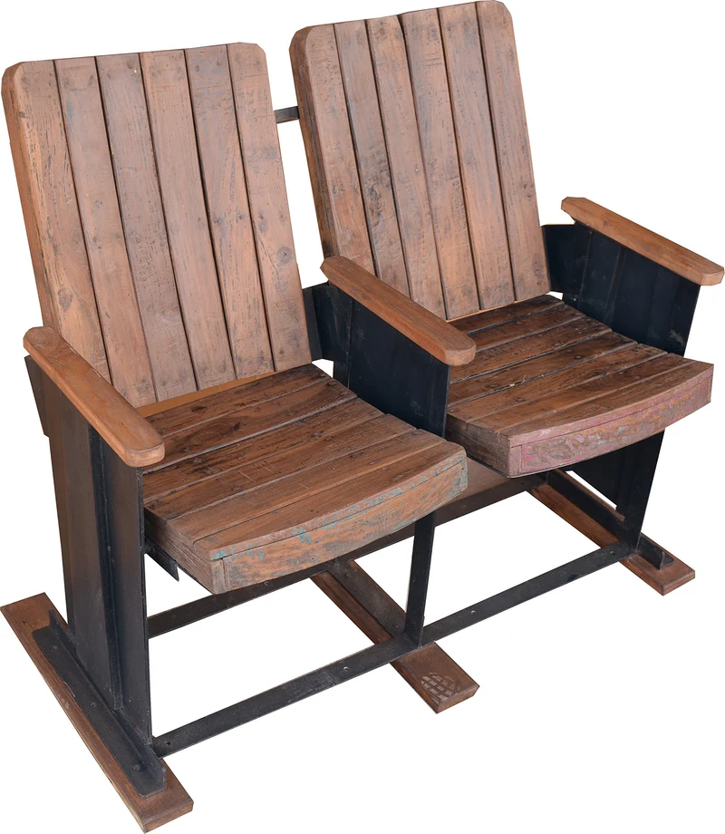Guru-Shop Chaise Cinéma / Banc, Teck, 88x105x60 cm, Sièges