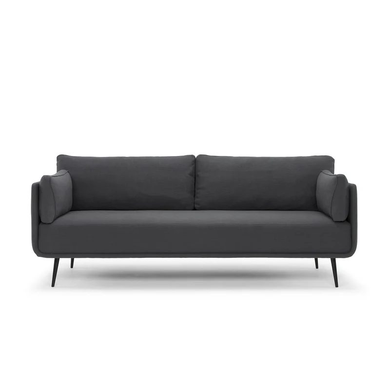 Scandinavian Design, Heaven canapé 3 places, tissu gris foncé, 202 x 83 x 92 cm