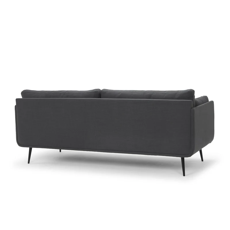 Scandinavian Design, Heaven canapé 3 places, tissu gris foncé, 202 x 83 x 92 cm