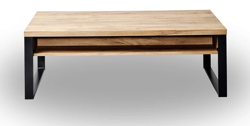 Marque Amazon - Movian Ems - Table basse à tiroirs, 118 x 59 x 40 cm, Finition chêne
