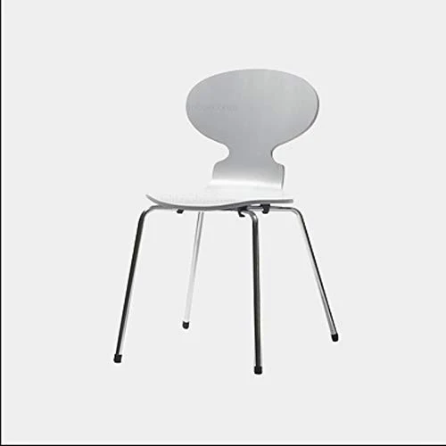 Chaise en bois courbé de chaise de fourmi simple dinant la chaise de jambe de fer de chaise appropriée au restaurant/bureau/famille (Color : Light Gray, Size : 53 * 54 * 78.5cm)