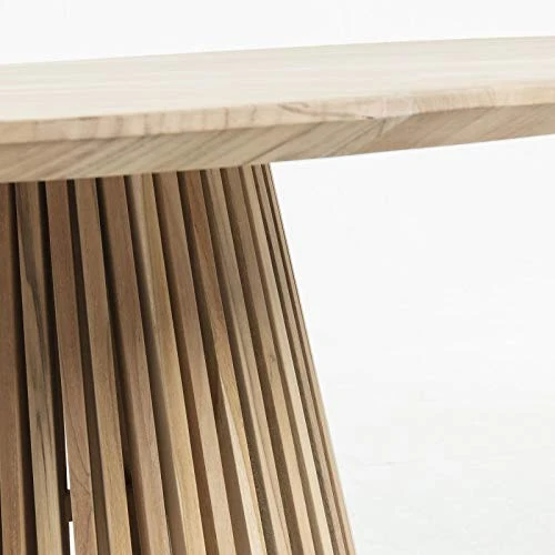 Générique Table à Manger Ronde 120 cm en Teck Massif Naturel Ariana - L 120 x l 120 x H 78
