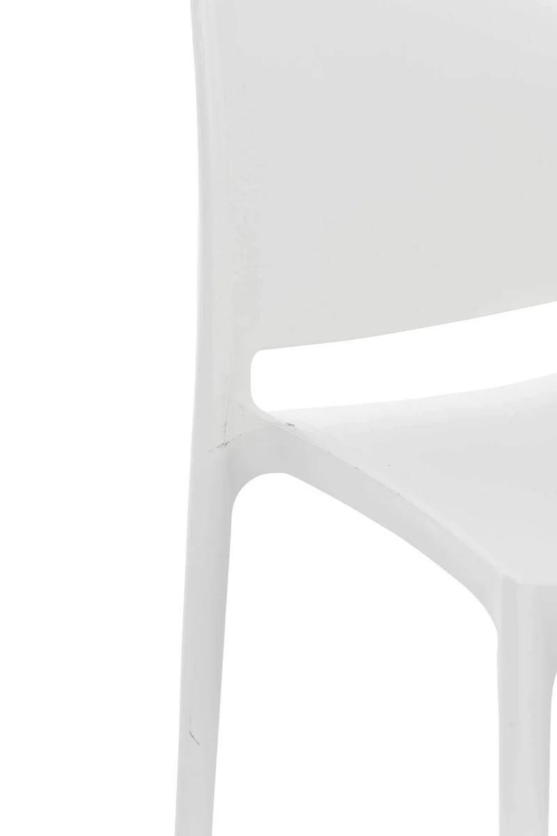 CLP Chaise de Jardin Maya en Plastique Empilable - Chaise de Cuisine Résistante aux UV, Chaise de Bistro - Charge Max. 160 kg: Blanc