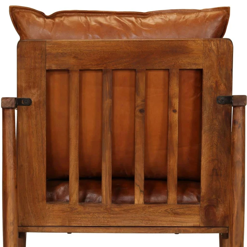 Festnight Fauteuil en Cuir Fauteuil de Salon Chaise Bureau Chaise de Salle à Manger Marron 66 x 69 x 74 cm