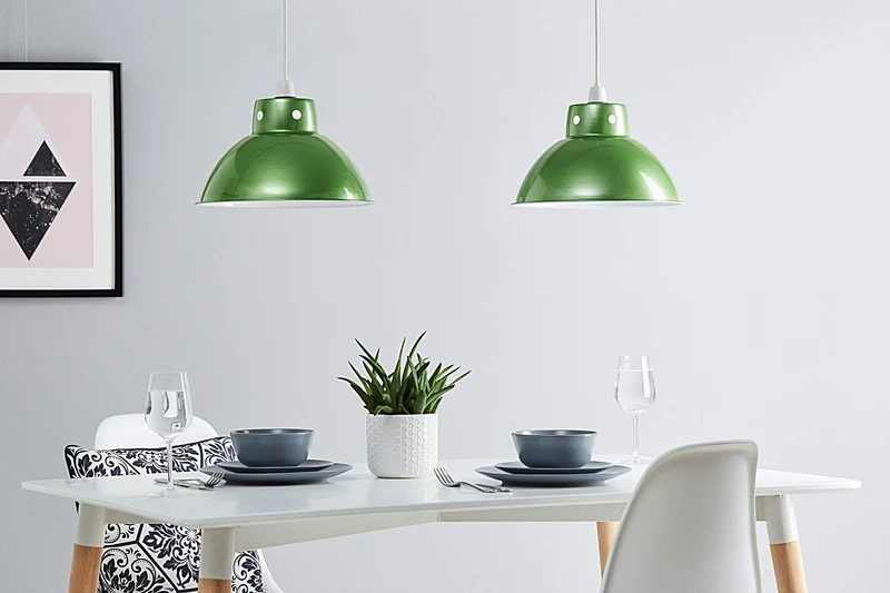 Luminaire Plafonnier en Métal de Style Rétro Moderne, Suspension Industrielle Vintage, Luminaire Industriel Parfait pour Café, Bistro, Restaurant 300mm Diamètre