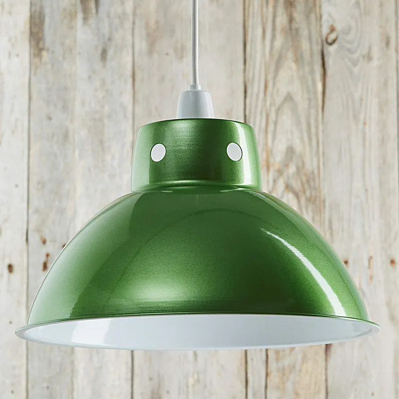 Luminaire Plafonnier en Métal de Style Rétro Moderne, Suspension Industrielle Vintage, Luminaire Industriel Parfait pour Café, Bistro, Restaurant 300mm Diamètre