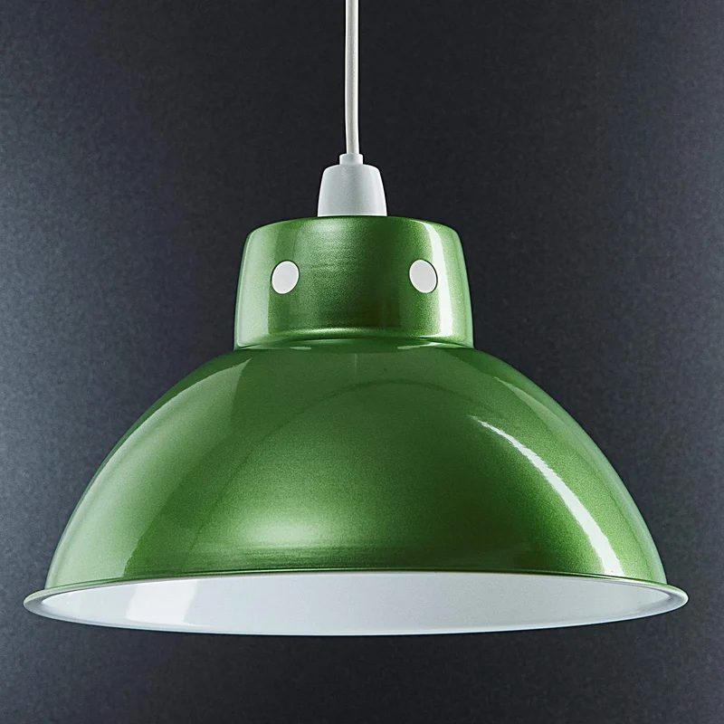 Luminaire Plafonnier en Métal de Style Rétro Moderne, Suspension Industrielle Vintage, Luminaire Industriel Parfait pour Café, Bistro, Restaurant 300mm Diamètre