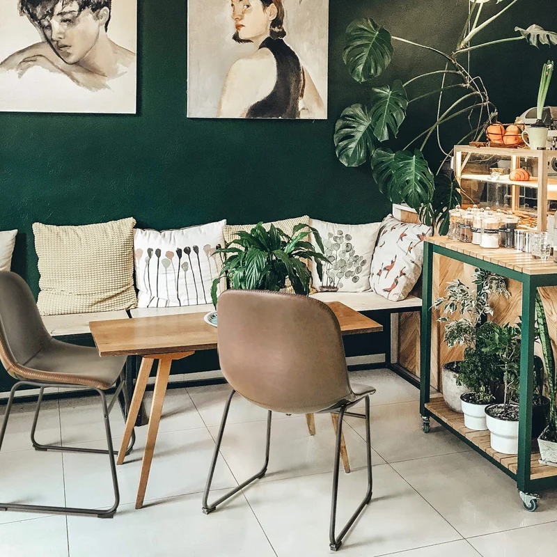 RFIVER Chaise de Salle à Manger de Style Vintage Confortable avec Siège en Cuir PU et Base en Métal Robuste pour Cuisine Salon Lot de 2 Brun BS1003