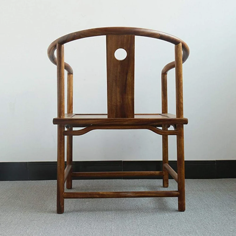 Nouveau Style Chinois Chaise Ming Et Qing Chinois Chaise en Bois Massif Taishi Chaise en Noyer Chaise Chaise Chapeau Officiel Chaise Antique Cercle Chaise Chaise