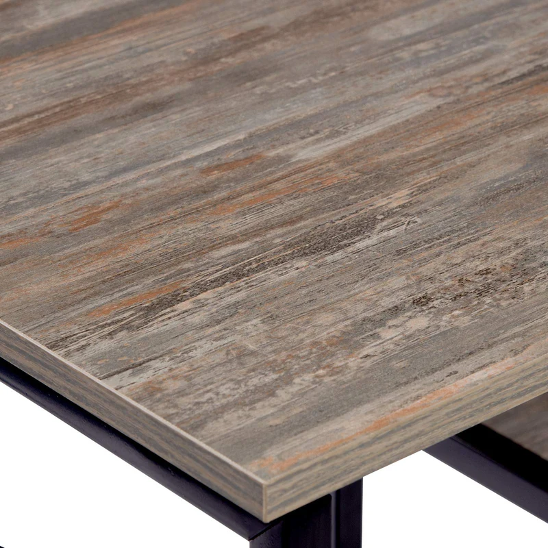 WOLTU RGB9324dc Étagère de Cuisine Étagère de Micro-Ondes en métal et Bois avec 5 Tablettes 90 x 40 x 83,5 cm, Noir + Hêtre Foncé