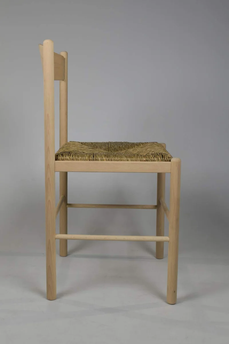 Tommychairs chaises de Design - Set de 2 chaises Pisa 38 pour la Cuisine, Bar et la Salle à Manger, avec Solide Structure en Bois de hêtre Poli, Non traité, 100% Naturel et Assise en Paille