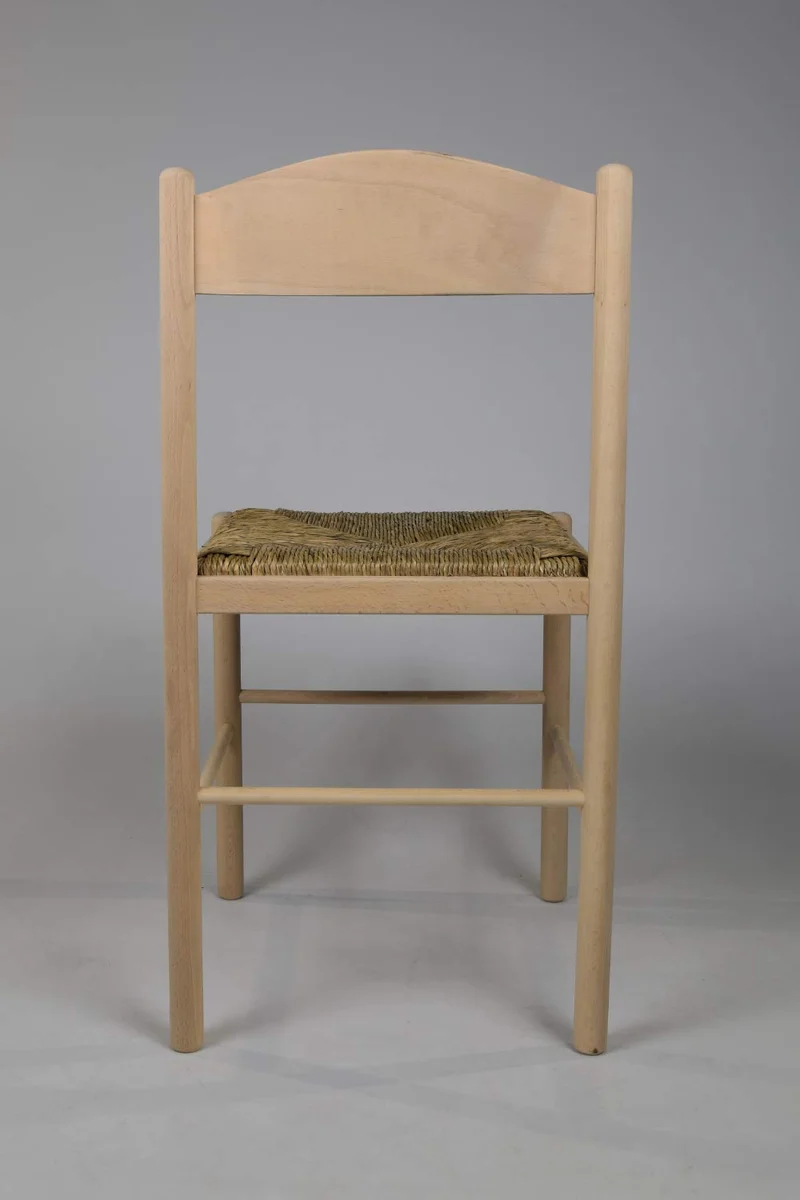 Tommychairs chaises de Design - Set de 2 chaises Pisa 38 pour la Cuisine, Bar et la Salle à Manger, avec Solide Structure en Bois de hêtre Poli, Non traité, 100% Naturel et Assise en Paille
