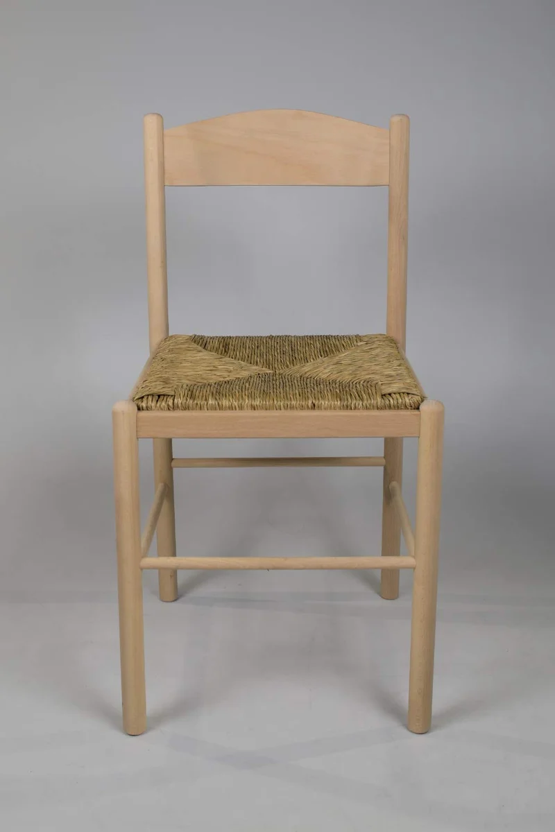 Tommychairs chaises de Design - Set de 2 chaises Pisa 38 pour la Cuisine, Bar et la Salle à Manger, avec Solide Structure en Bois de hêtre Poli, Non traité, 100% Naturel et Assise en Paille