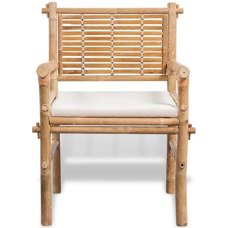 vidaXL Jeu de mobilier de jardin 5 pièces en bambou Ensemble Salon de jardin terrasse