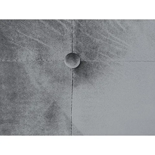 Paris Prix - Tête De Lit Capitonnée en Velours Amor 180cm Argent