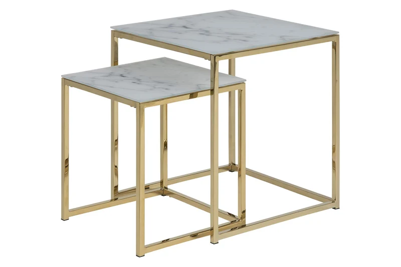 Marque Amazon - Movian Rom - Table basse, 53 x 54 x 11 cm (longueur x largeur x hauteur), Blanc