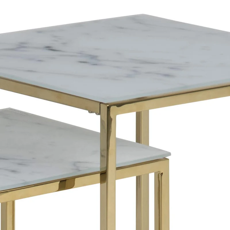 Marque Amazon - Movian Rom - Table basse, 53 x 54 x 11 cm (longueur x largeur x hauteur), Blanc