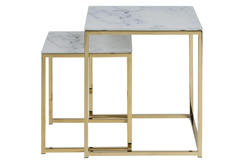 Marque Amazon - Movian Rom - Table basse, 53 x 54 x 11 cm (longueur x largeur x hauteur), Blanc
