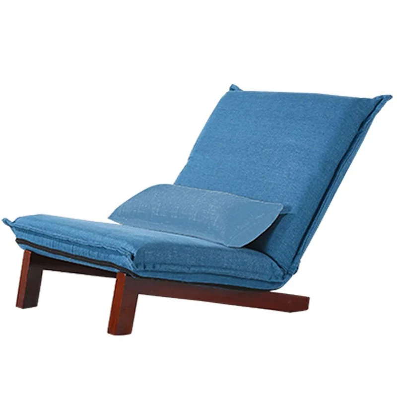 Lazy Single Sofa Canapé Pliable Canapé Chambre Lavable Tatami Salon Lounge Chair Multi-gamme Réglable Chaise Baie De Baie Canapé Lit Portant 120KG (Color : BROWN, Size : 80 * 70 * 75CM)