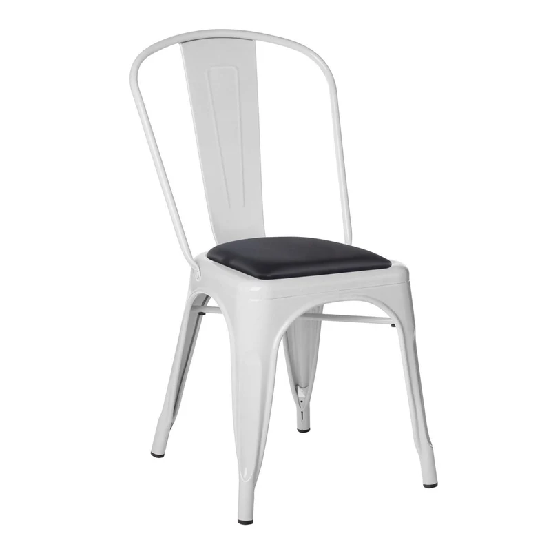 SKLUM Chaise LIX Blanc Salle à Manger Cuisine Style Industriel Finition Gloss