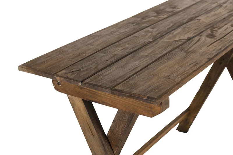MACABANE Table Pliante 120x52cm Mahogagny - Esprit Brocante, 82x16x122