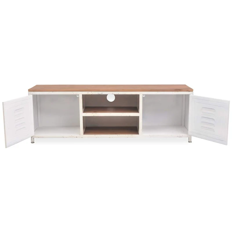 vidaXL Meuble TV 120x30x40 cm Blanc Socle de Télévision Support de Télévision