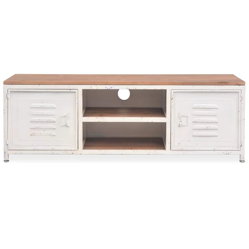 vidaXL Meuble TV 120x30x40 cm Blanc Socle de Télévision Support de Télévision